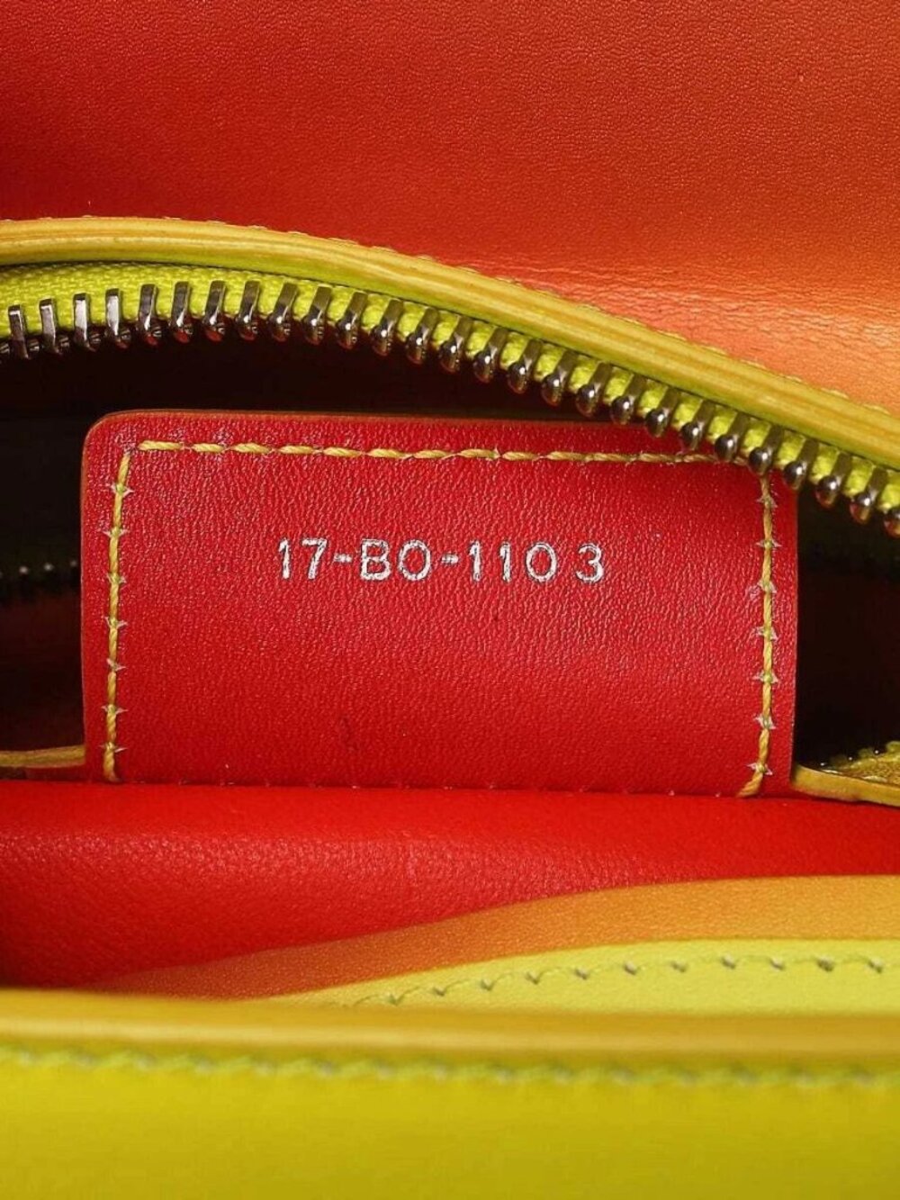 Christian Dior Yellow Orange Ombre Leather Medium Lady Dior Bag - Picture 11 of 12